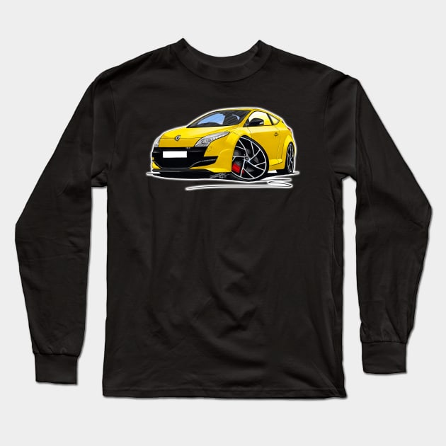 RenaultSport Megane 250 Yellow Long Sleeve T-Shirt by y30man5